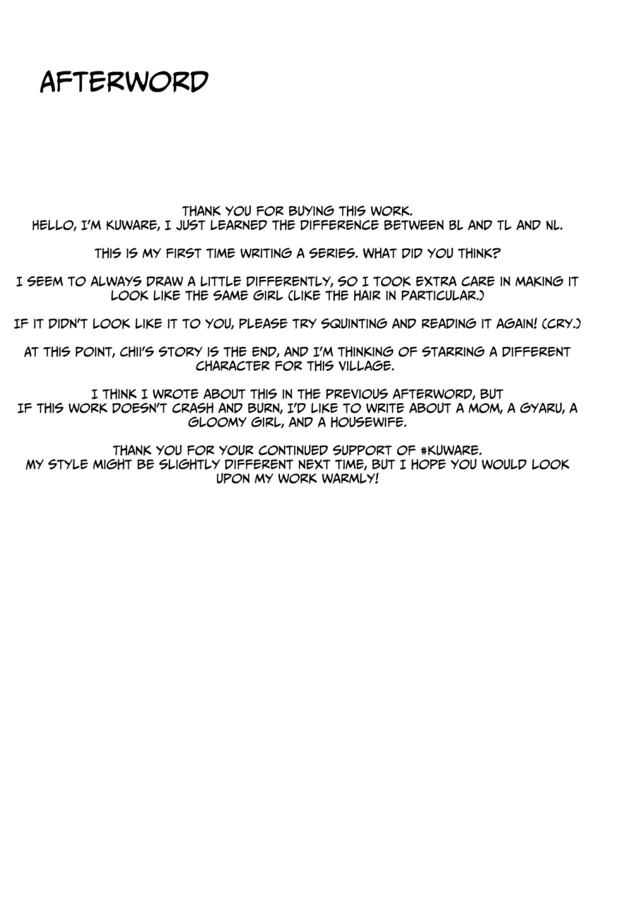 yamitsukihaguhagu-kuware-genkai-shuuraku-de-wakai-onna-wa-watashi-dake-mura-no-onaho-hen-im-the-only-girl-in-this-village-on-the-brink-of-population-collapse-village-cumbucket-arc-english-kabedon