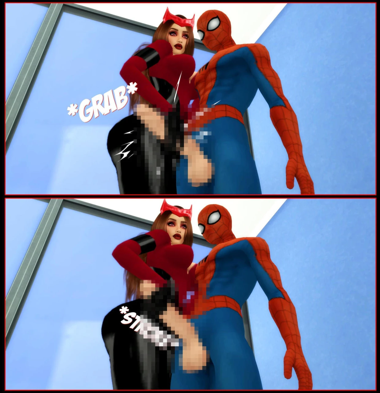 peter-parkerscarlet-witchspider-manwanda-maximoff