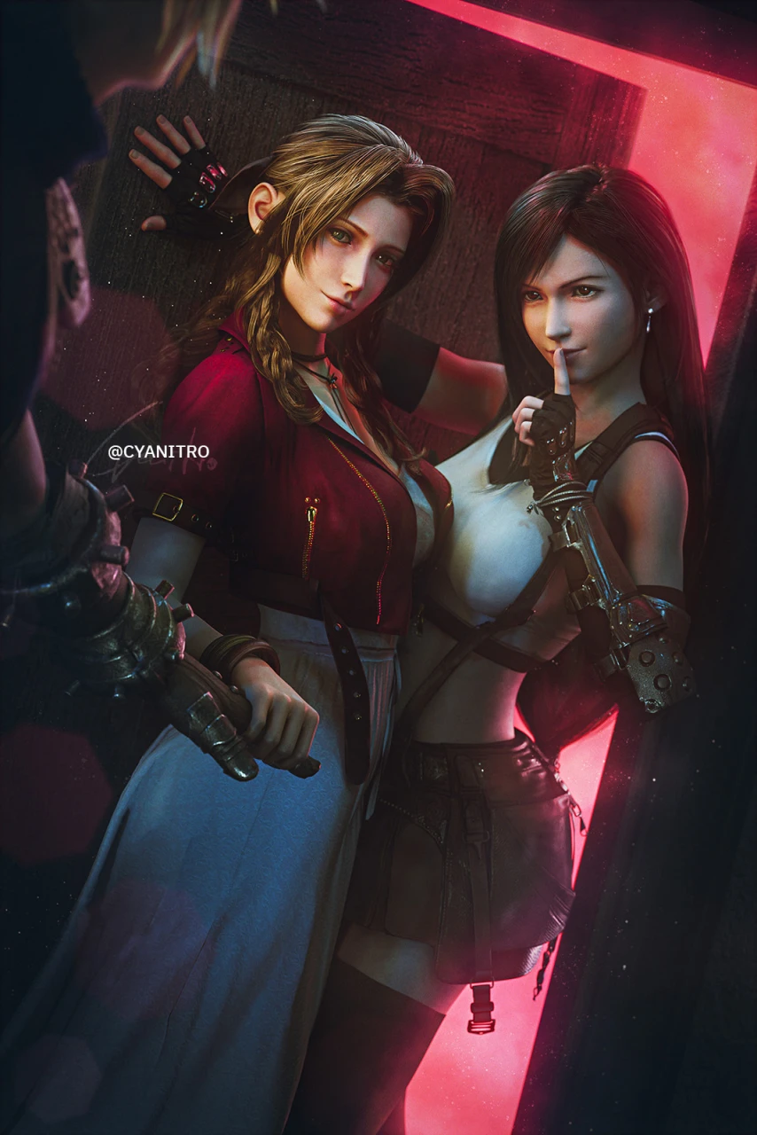 aerith-gainsboroughcloud-strifetifa-lockhart