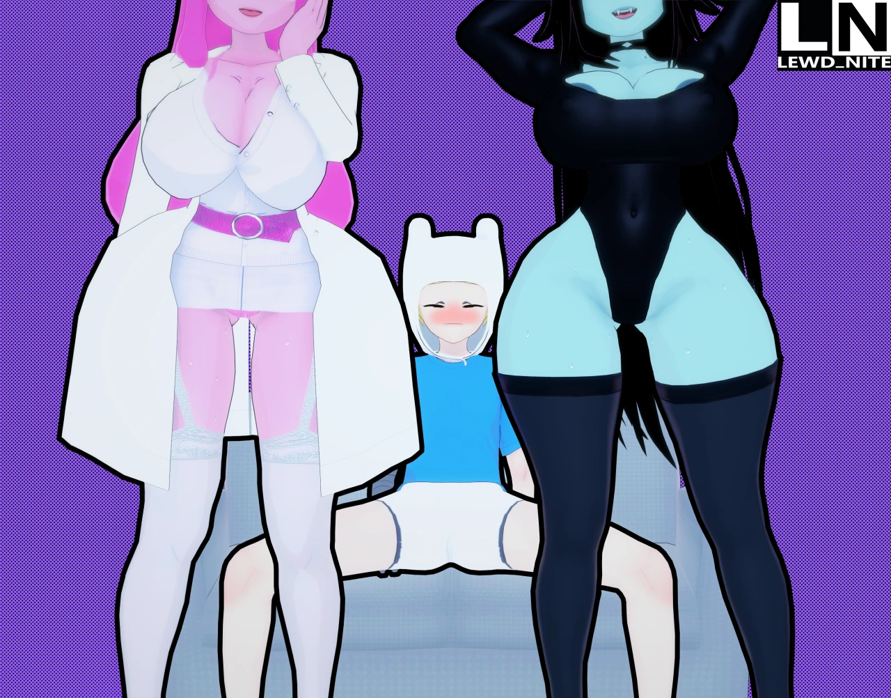 bonnibel-bubblegumfinn-the-humanmarcelinemarceline-abadeermarceline-the-vampire-queenprincess-bubblegum