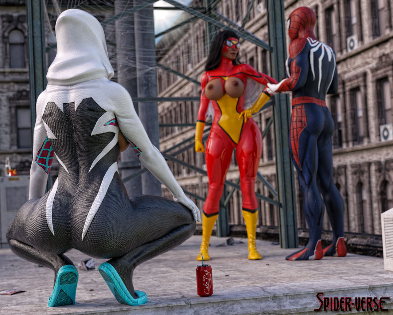gwen-stacyjessica-drewpeter-parkerspider-gwenspider-manspider-woman