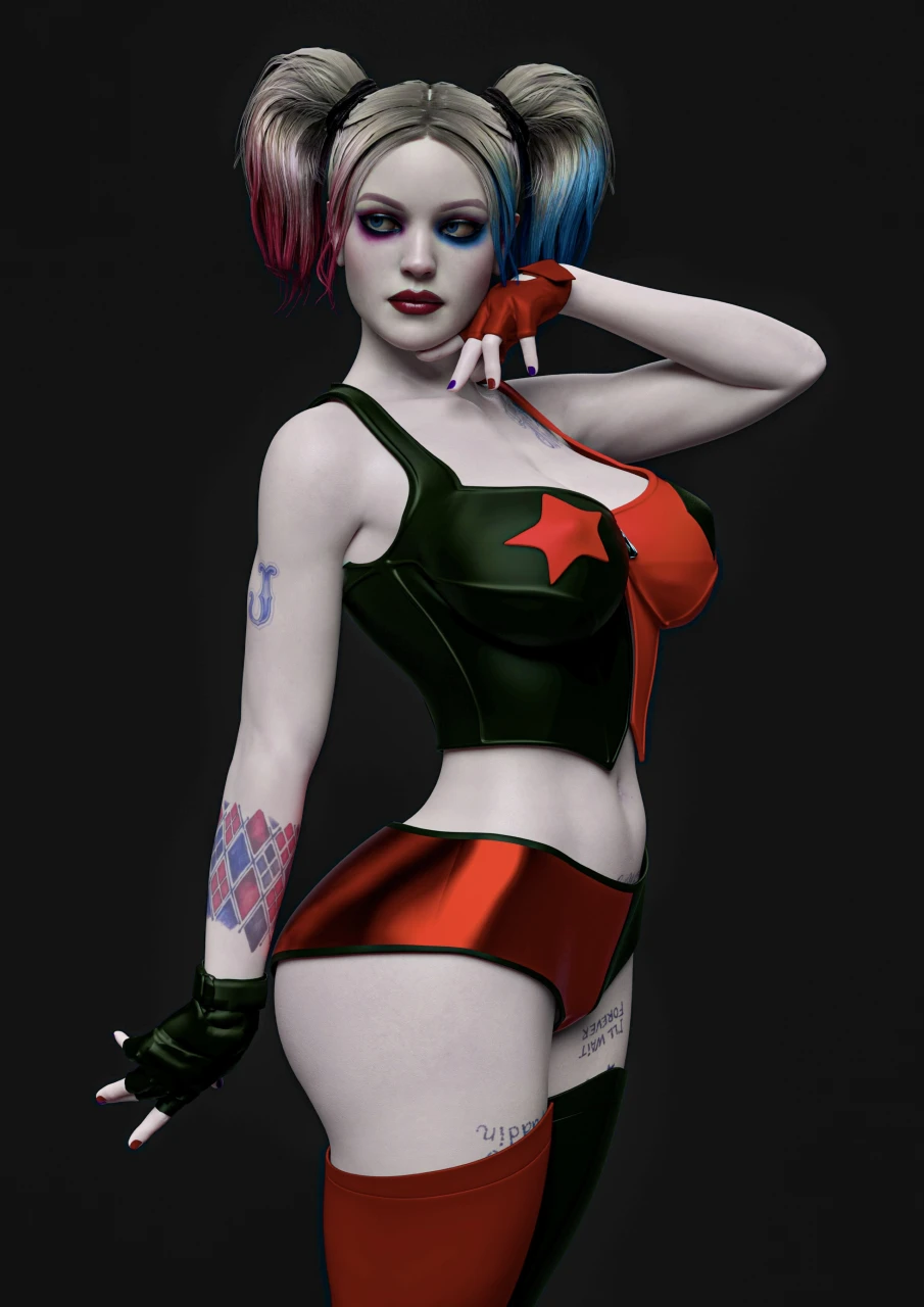 harleen-quinzelharley-quinnharley-quinn-injusticepinup-girl