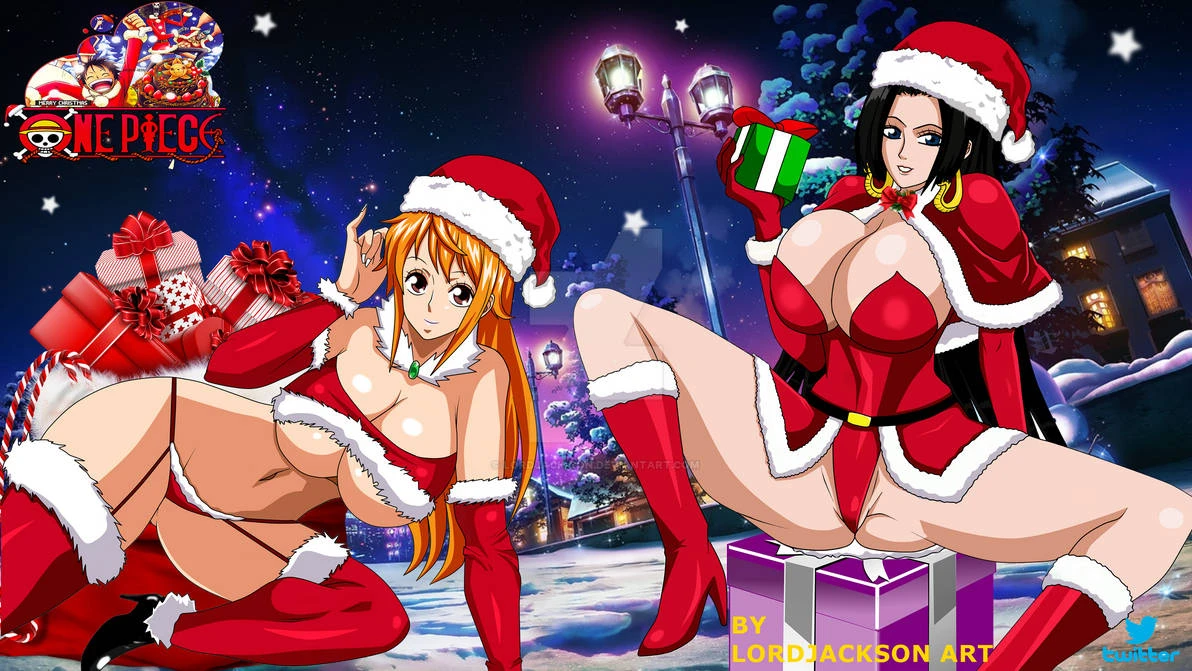 boa-hancockmonkey-d-luffynaminami-one-piecesanta-claus-cosplay