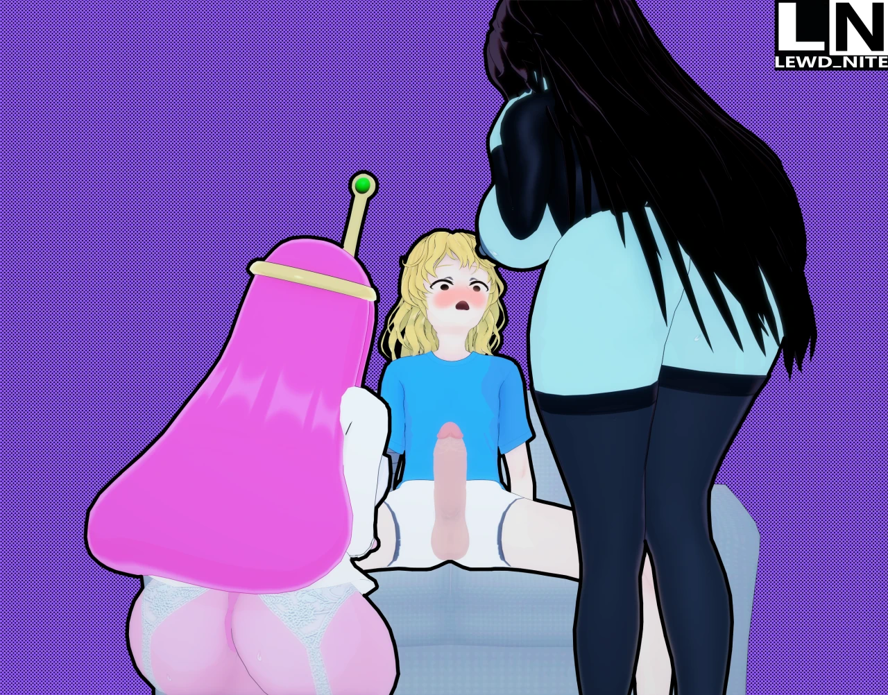 bonnibel-bubblegumfinn-the-humanmarcelinemarceline-abadeermarceline-the-vampire-queenprincess-bubblegum