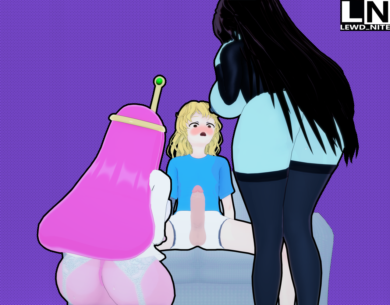 bonnibel-bubblegumfinn-the-humanmarcelinemarceline-abadeermarceline-the-vampire-queenprincess-bubblegum