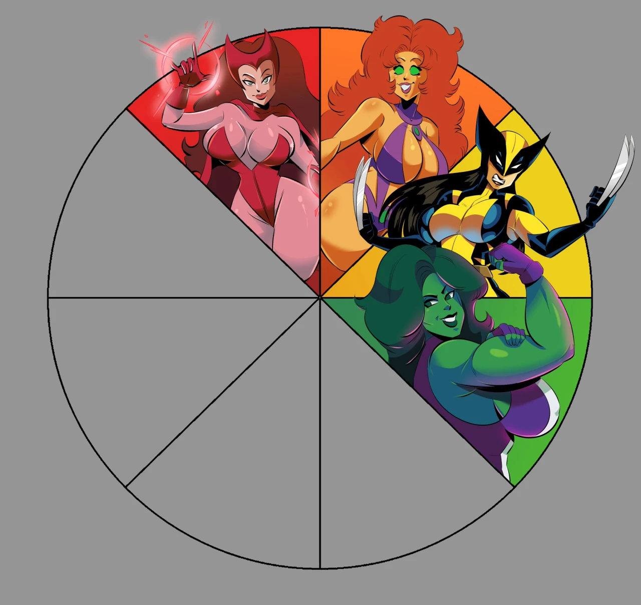 koriandrscarlet-witchshe-hulkstarfiretamaraneanwanda-maximoffwolverine-x-23