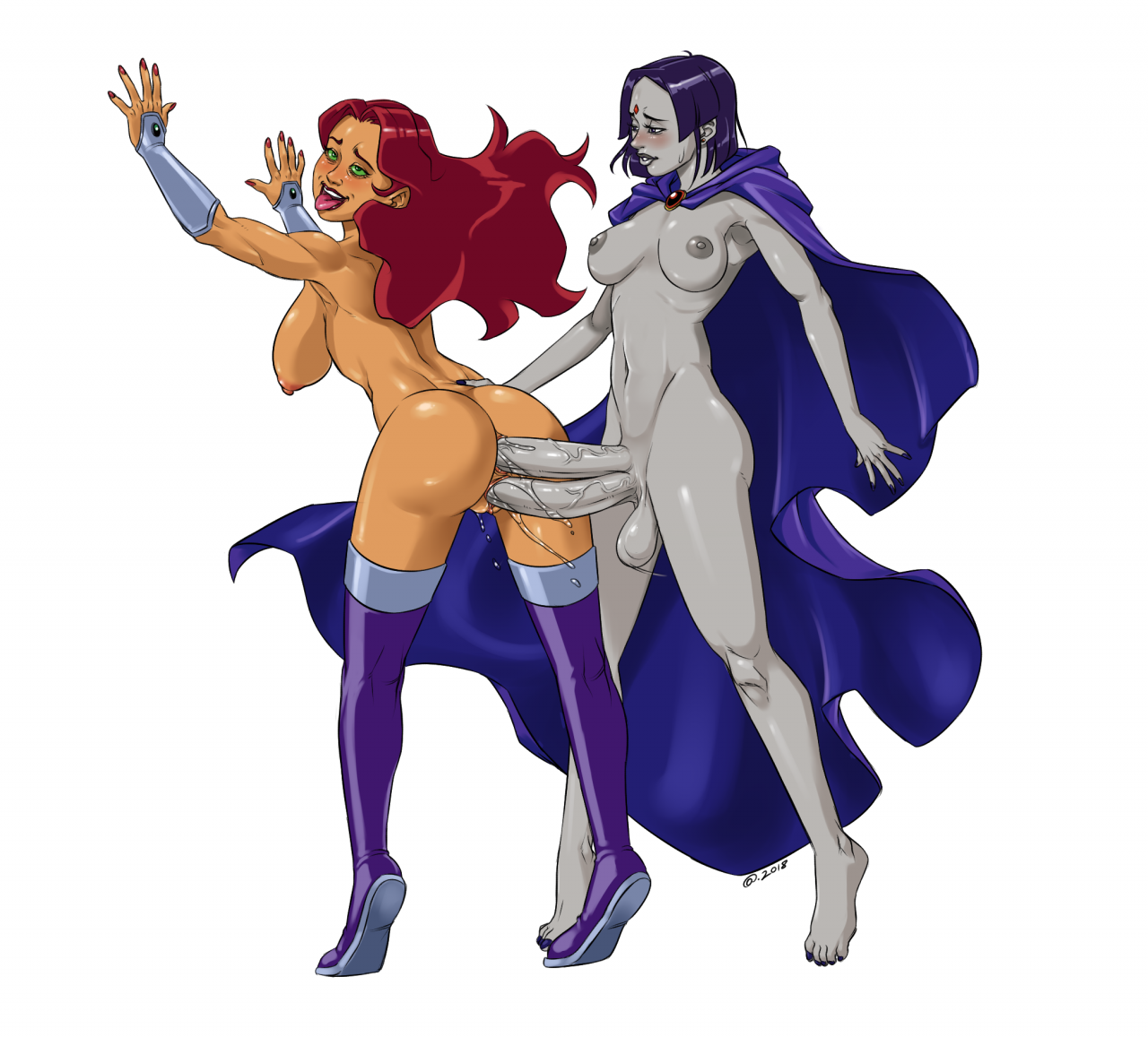 Raven And Starfire Hentai.