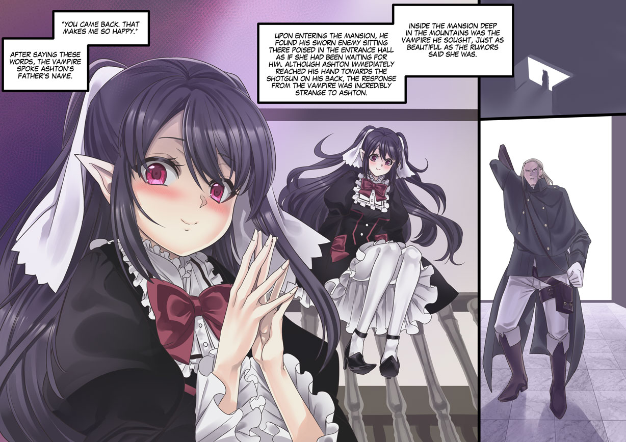 hawk-bit-kouji-bishoujo-vampire-ni-bonyuu-drink-bar-ni-sareru-hanashi-turned-into-a-breast-milk-fountain-by-a-beautiful-vampire-english-digital