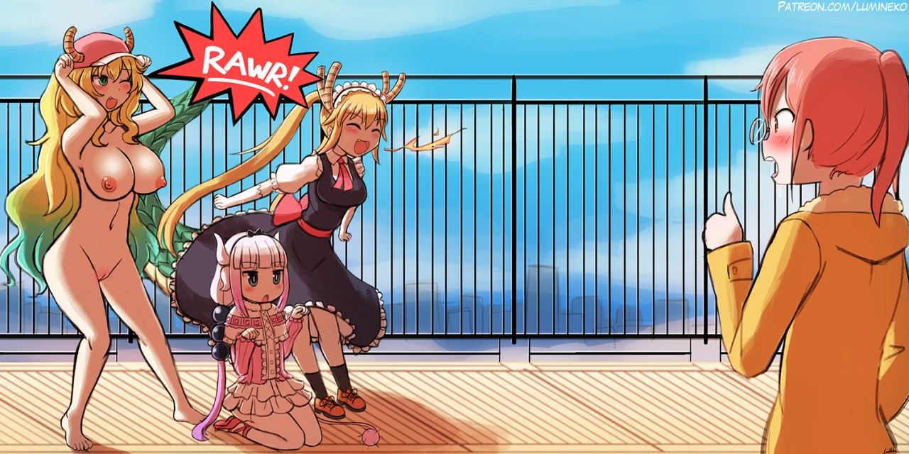 kanna-kamuikobayashiquetzalcoatl-dragon-maidtohru-dragon-maid