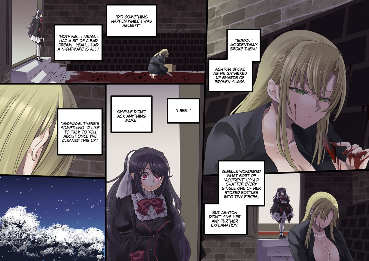 hawk-bit-kouji-bishoujo-vampire-ni-bonyuu-drink-bar-ni-sareru-hanashi-turned-into-a-breast-milk-fountain-by-a-beautiful-vampire-english-digital