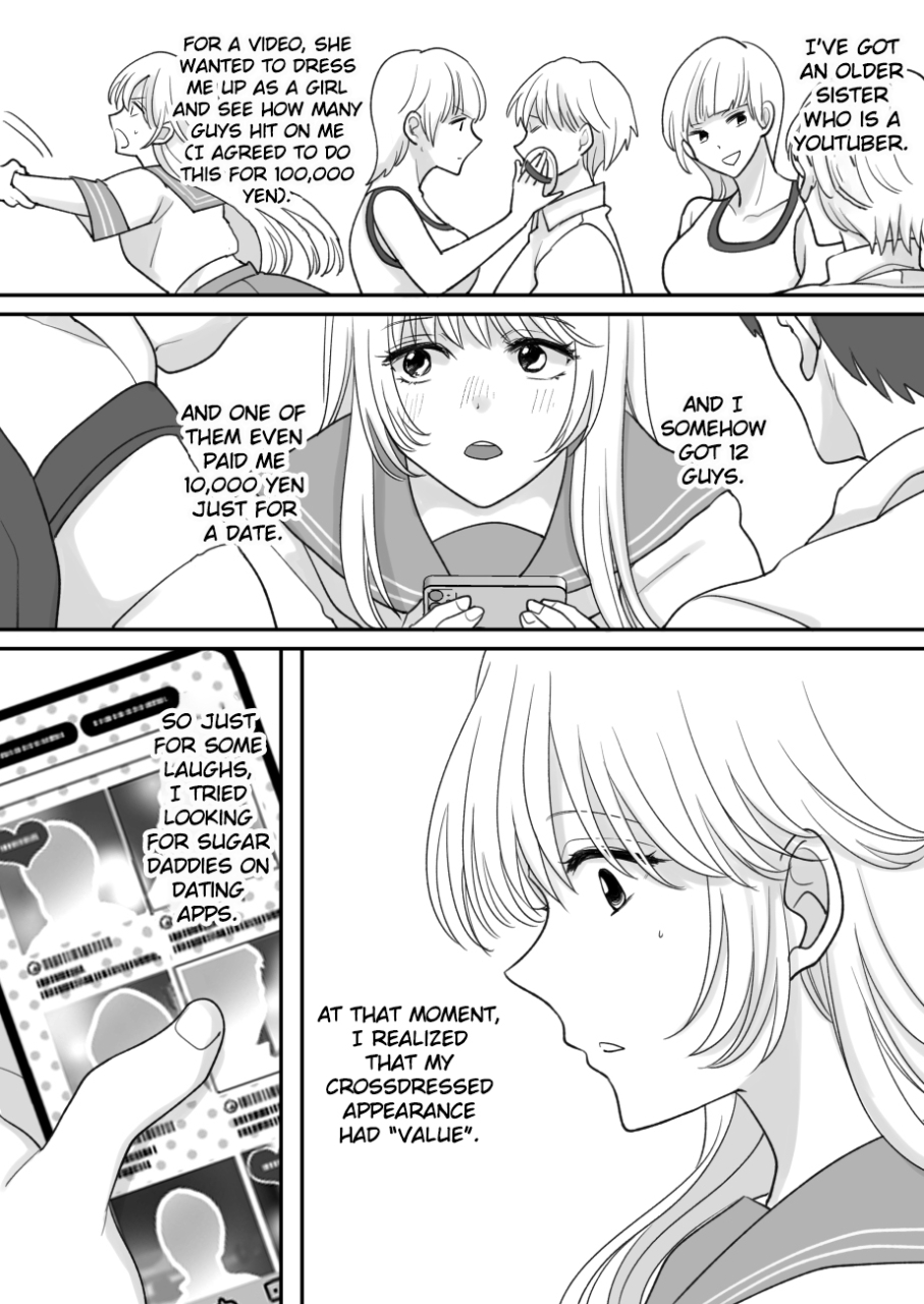 chokubasu-otoko-no-ore-ga-josou-shite-papakatsu-shitara-maji-de-onna-ni-natta-hanashi-english-thefrogmanscans