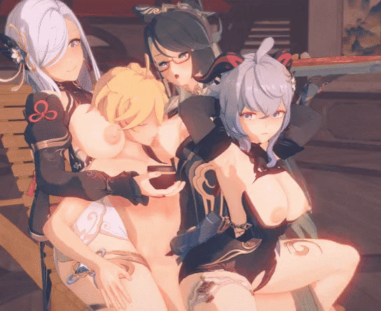 unknown artistaether (genshin impact),ganyu (genshin impact),ganyu (twilight blossom) (genshin impact),shenhe (frostflower dew) (genshin impact),shenhe (genshin impact),xianyun (genshin impact)