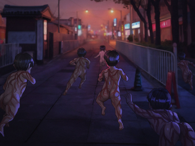 触手の苗床化孕み袋 人妻と夫がオナニーしているときに UMAの触手に肉体改造され強○出産_109