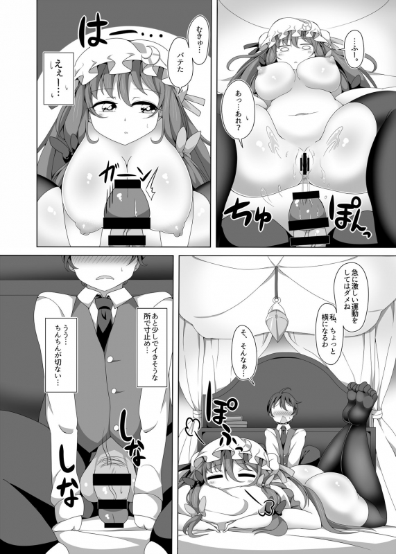 (C95) [WILL BE WELL (bwell)] Kedaruge Patchouli-sama no Fudeoroshi Sex (Touhou Project)_12