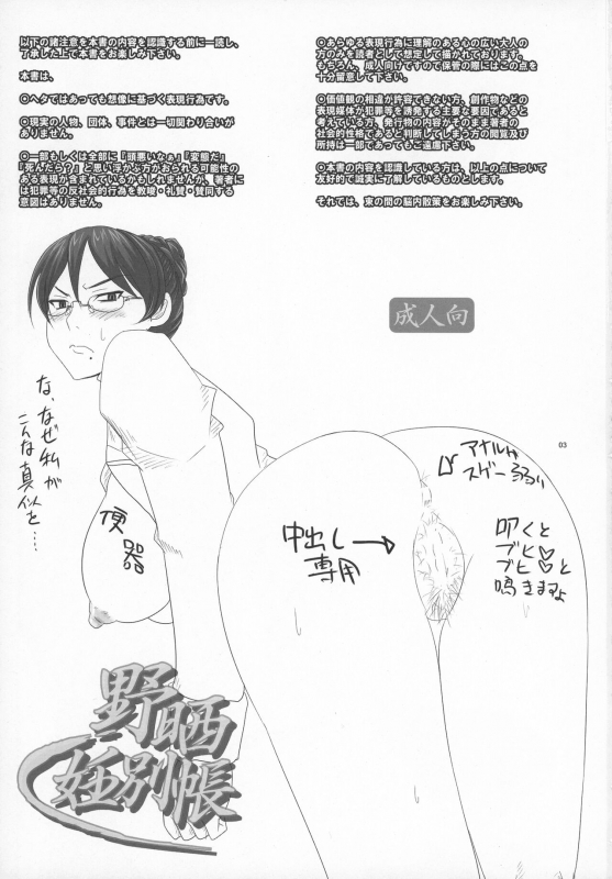 (C76) [Nozarashi (Nozarashi Satoru)] Nozarashi Ninbetsuchou (Various)_02