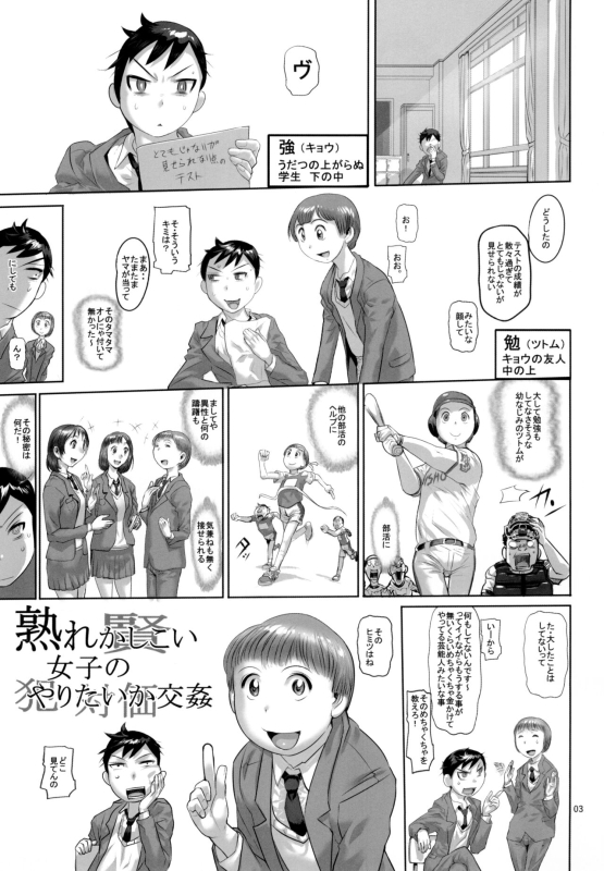 (C103) [Heisei Chachamaru Dou (N.O. Chachamaru)] 熟れかしこい女子のやりたいか交姦_02