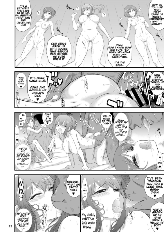 [BLACK DOG (Kuroinu Juu)] Bijin Sanshimai to Chichioya to Oji ga Konyoku Onsen ni Ikimashita. [English]_20