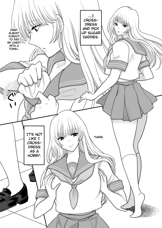 [Chokubasu] Otoko no Ore ga Josou Shite Papakatsu Shitara Maji de Onna ni Natta Hanashi [English] [TheFrogManScan_04