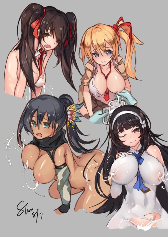 kalina (girls frontline)+qbw-95 (girls frontline)+qbw-97 (girls frontline)