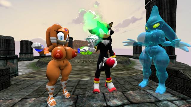 chaos (sonic)+shadow the hedgehog+tikal the echidna