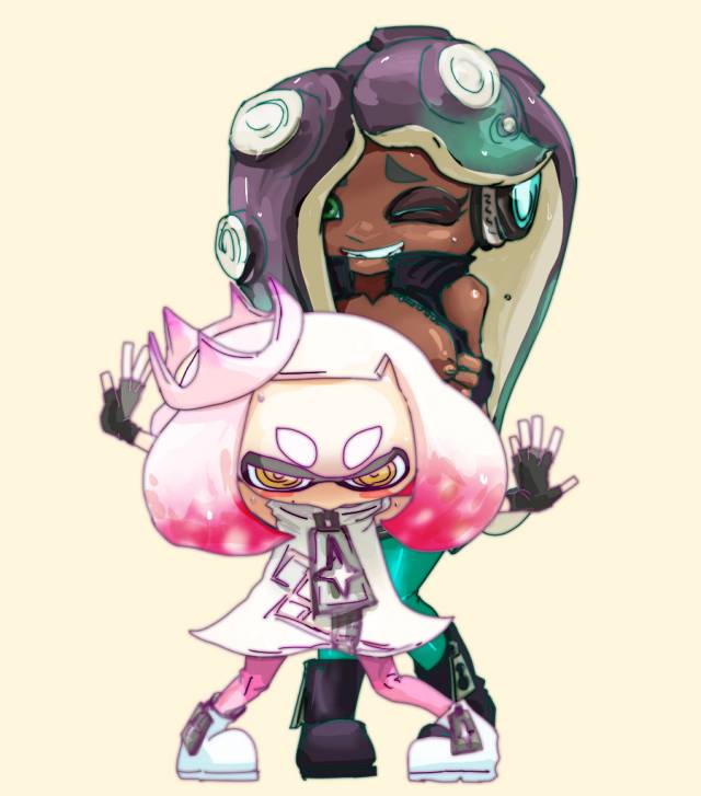 marina (splatoon)+pearl (splatoon)