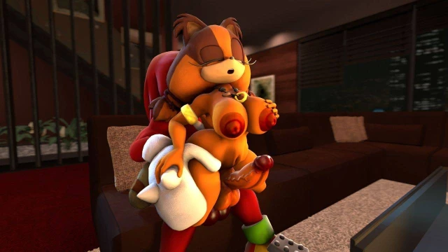 knuckles the echidna+sticks the badger+sticks the jungle badger