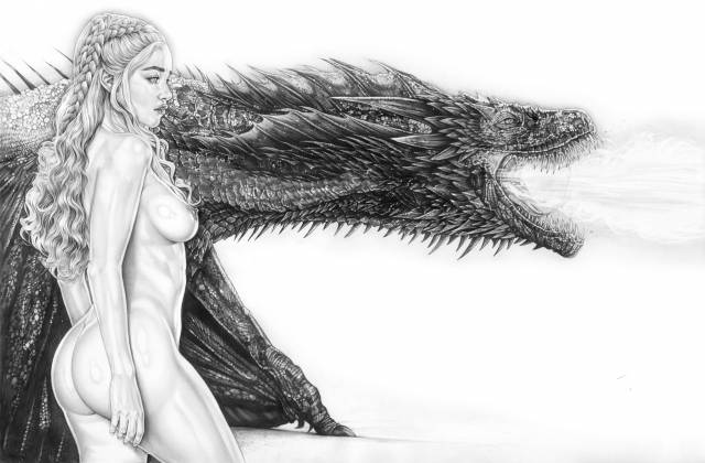 daenerys targaryen+drogon+emilia clarke