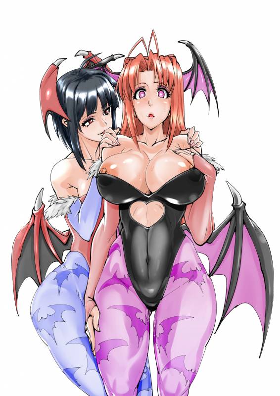 lilith aensland+morrigan aensland+narusegawa naru+urashima kanako