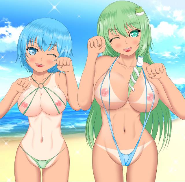 kogasa tatara+sanae kochiya