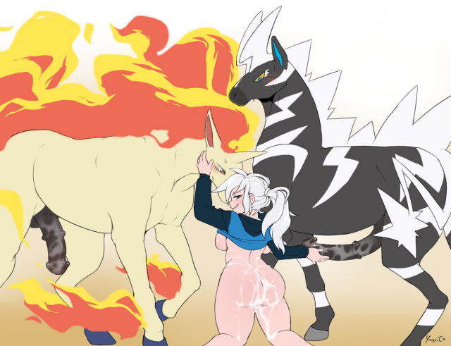 original character+rapidash+zebstrika