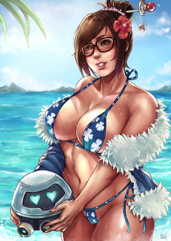 mei (overwatch)+snowball (overwatch)