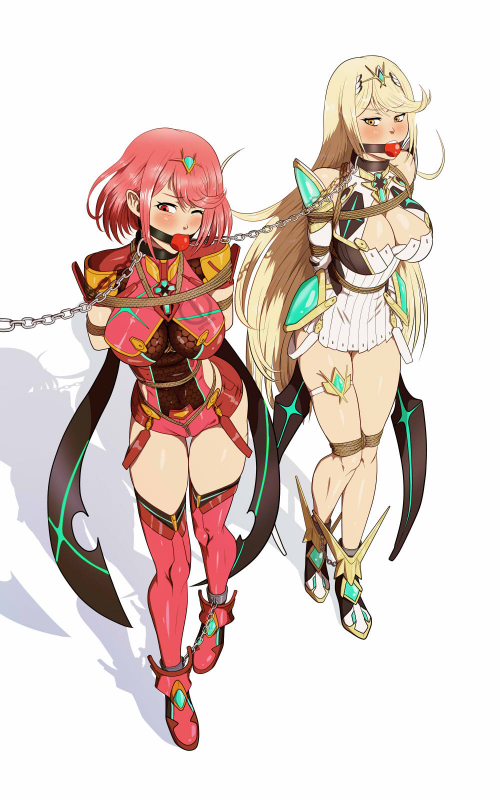 hikari (xenoblade 2)+homura (xenoblade 2)+mythra+pyra