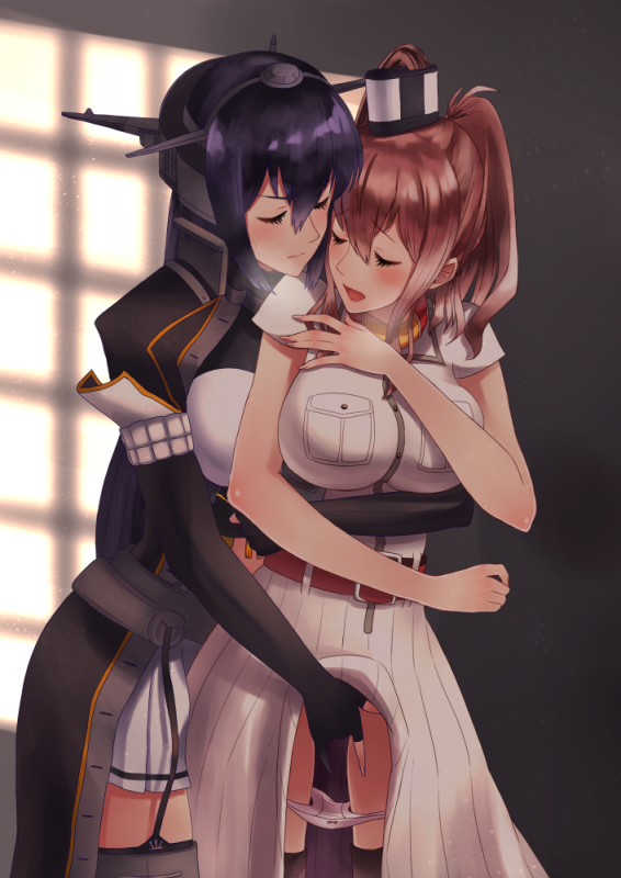 nagato (kantai collection)+saratoga (kantai collection)