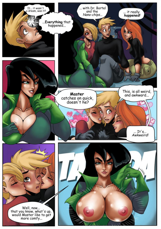 adrena lynn+kimberly ann possible+ron stoppable+shego