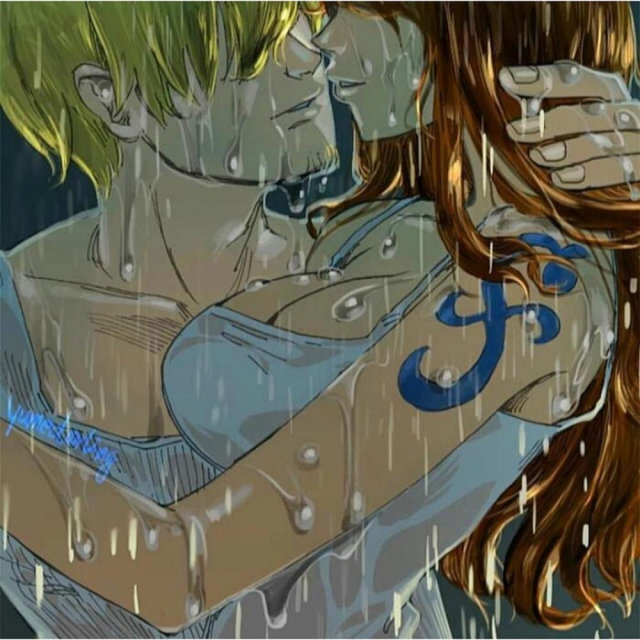 nami (one piece)+sanji