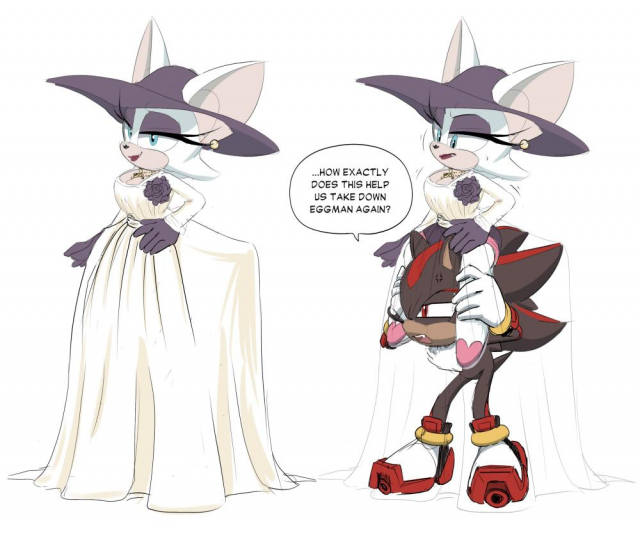 alcina dimitrescu+rouge the bat+shadow the hedgehog