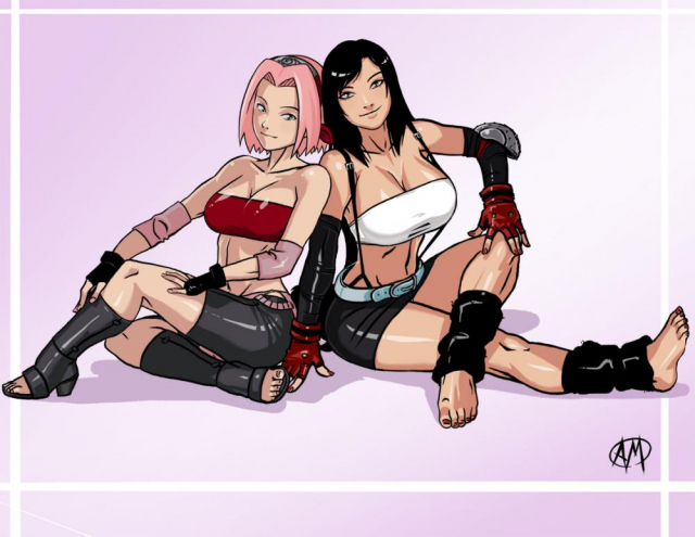 haruno sakura+tifa lockhart