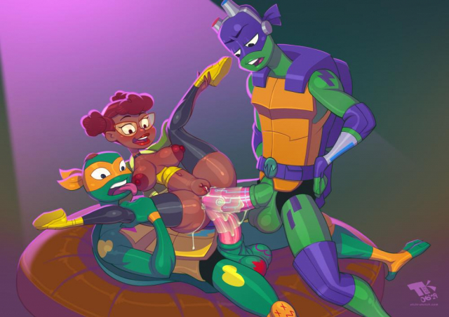 april o'neil+april o'neil (rise of the tmnt)+donatello+michelangelo