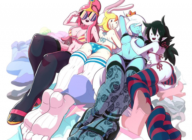 fionna+fionna the human girl+ice queen (adventure time)+marceline abadeer+princess bonnibel bubblegum