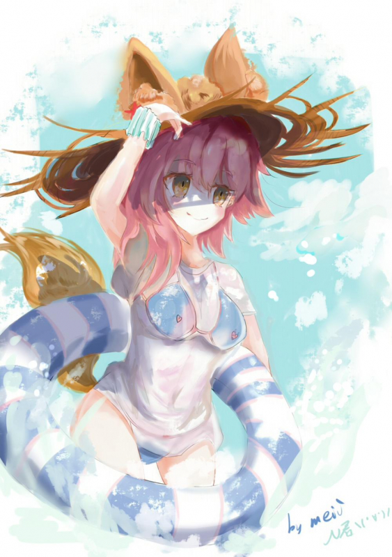 tamamo (fate) (all)+tamamo no mae (fate)+tamamo no mae (swimsuit lancer) (fate)