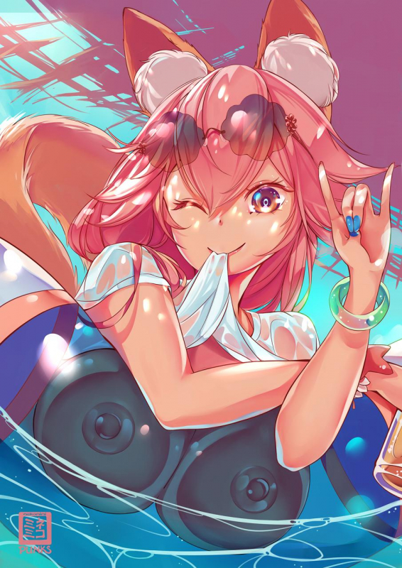 tamamo (fate) (all)+tamamo no mae (fate)+tamamo no mae (swimsuit lancer) (fate)