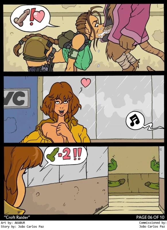 april o'neil+lara croft+master splinter