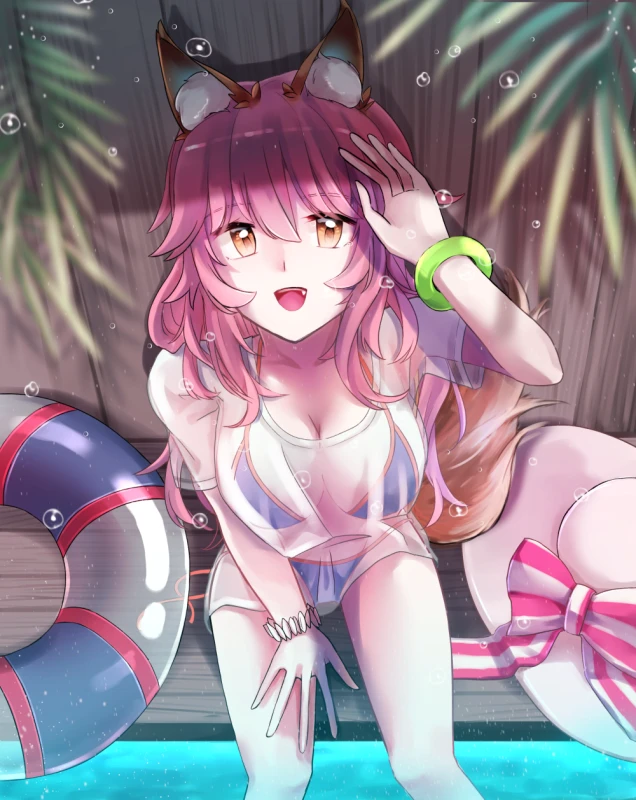 tamamo (fate) (all)+tamamo no mae (fate)+tamamo no mae (swimsuit lancer) (fate)