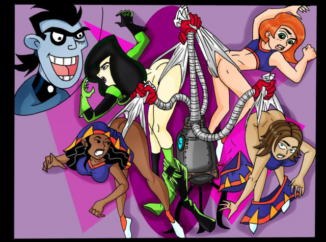 bonnie rockwaller+dr. drakken+kimberly ann possible+monique+shego