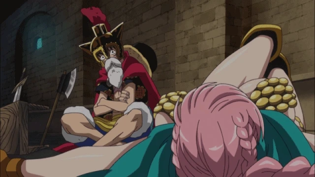 monkey d. luffy+rebecca (one piece)