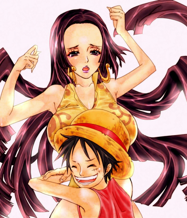 boa hancock+monkey d. luffy+shichibukai