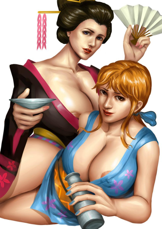 nami (one piece)+nico robin