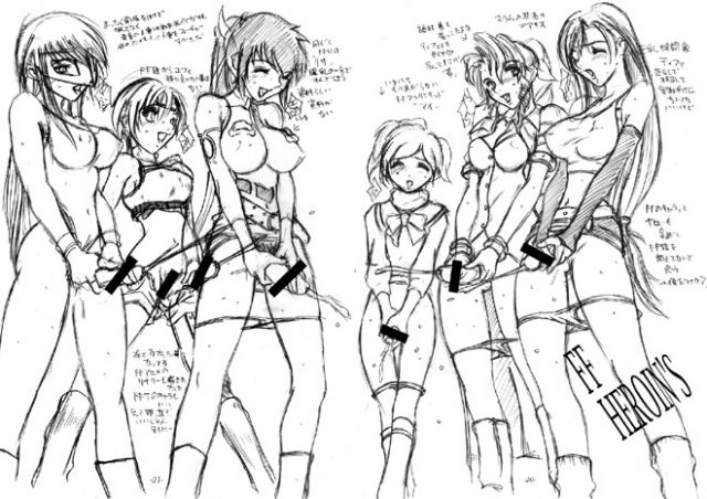 aerith gainsborough+hayakawa ai+lisa pacifist+tifa lockhart+yuffie kisaragi