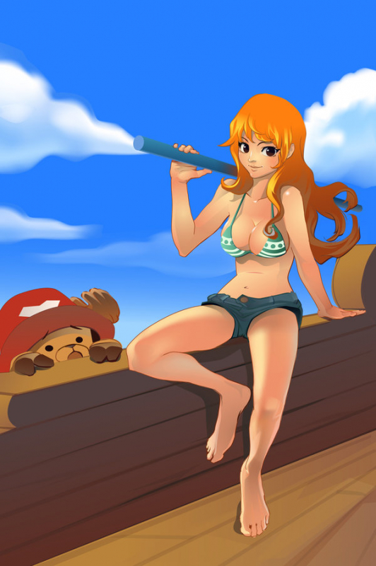 nami (one piece)+tony tony chopper