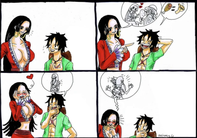 boa hancock+monkey d. luffy